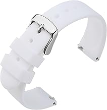 ANNEFIT Watch Band, 0.7 inch (18 mm), 0.8 inch (20 mm), 0.9 inch (22 mm), Silicone, Thin Quick Release, Smart Watch Replacement Strap, Solid Color