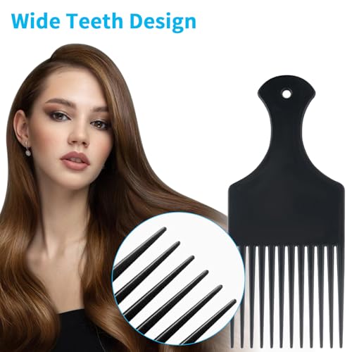 GVSS 3 x Afro Comb, Long Afro Kinky Hair Comb, Wide Flat Tooth Plastic Hair Comb - Image 4