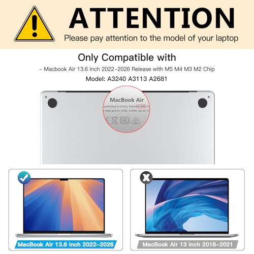 Image of FILMEXT MacBook Air M2 13.6-inch Screen Protector, Privacy Shield, 2022 Release (A2681), Polyethylene Terephthalate, 1 Piece | Model A3449 A3240 A3113 A2681, Removable Mac Air 13.6 inch Privacy Screen Shield Anti-Spy /Bubble Free /Easy On /Off