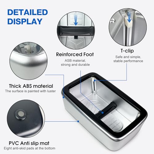 Shoe Cover Dispenser Automatic Shoe Cover Machine with 200pcs Shoe Covers Disposable Portable Automatic Shoe Cover Dispenser Shoe Booties Disposable Non Slip for Home Office (Silver-black cover)