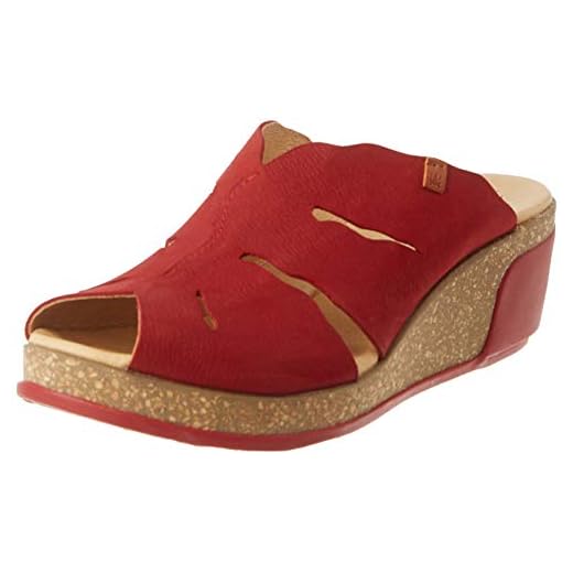 El Naturalista Leaves, Zuecos para Mujer, Rojo Tibet Tibet, 39 EU