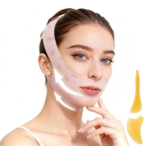V Line Lifting Mask for Double Chin Reducer, Breathable Ice Silk ...