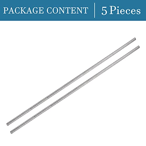 QUARKZMAN 200 mm x 2,5 mm 304 Edelstahl x 5 STK. Lineare Welle Metrische Rundstangen Stangen Grundmaterial für Heimwerker