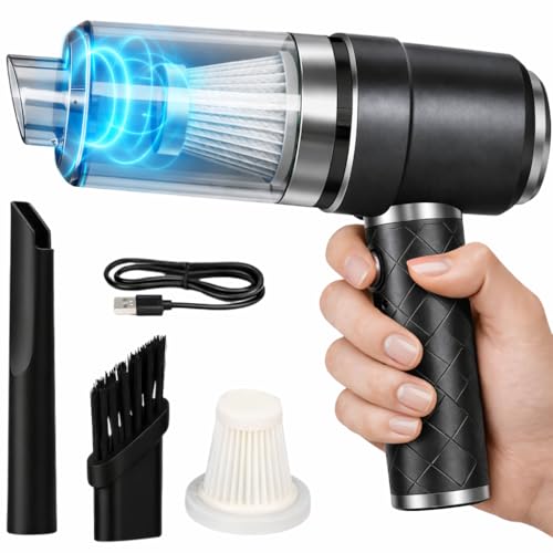 Aspirador Portátil Sem Fio 3 em 1 USB – Aspirador de Pó Manual Sucção Potente com Função Soprador, Filtro Lavável, Ideal para Carro, Casa, Escritório e Teclado – Linha PREMIUM