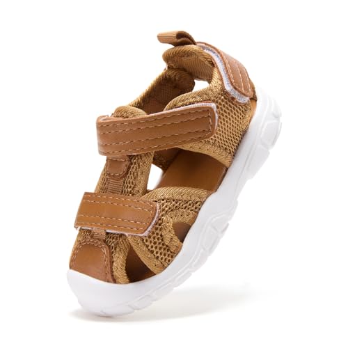 Image of BMCiTYBM Baby Boy Girl Closed Toe Summer Toddler Sandals Lightweight Shoes Infant Non-Slip First Walking Sneakers 6 9 12 18 24 Months 2-3 Years