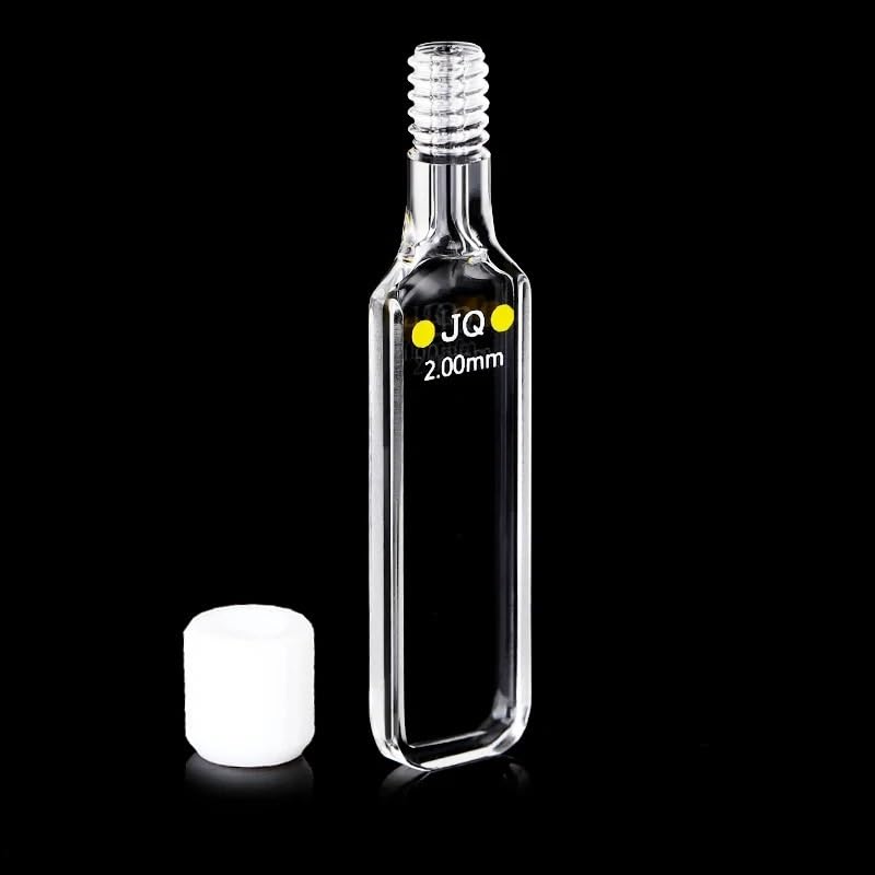Cuve à quartz avec bouchon à vis 2 mm pour analyse précise
