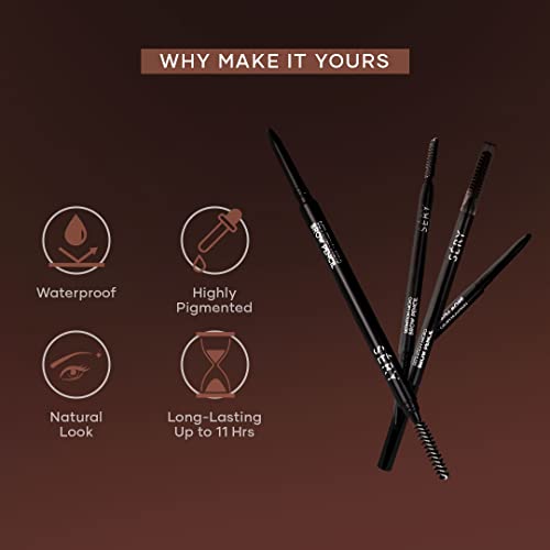 SERY Definition Micro Brow Pencil | Brown EyeBrow Pencil | Smudge Proof, Water Resistant | Vegan, Intense Look Smooth… - Image 4