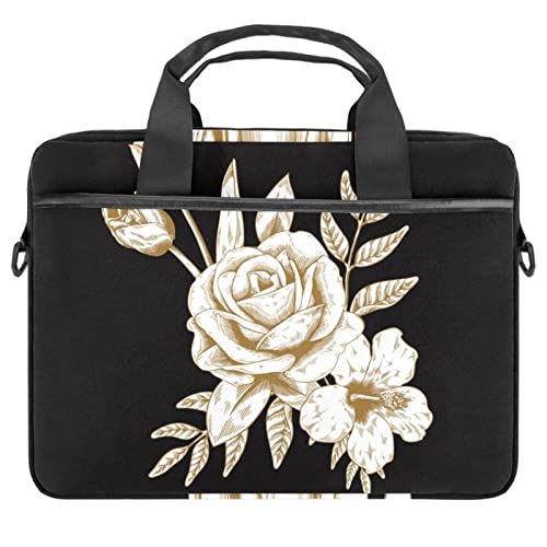 Sacoche ordinateur portable 14.5 pouces motif moineau bleu or rose