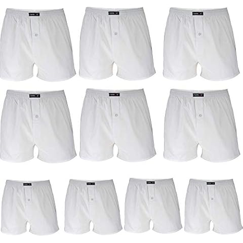 REMIXX Men's American Boxer Shorts Checked Cotton Woven Pack of 10 Please note: Random mix of the latest models and colours! - White - XX-Large Cover