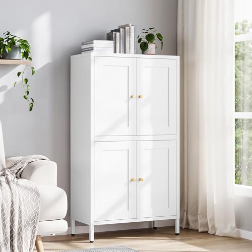 Yizosh Metal Pantry Cabinet,Tall Kitchen Pantry...