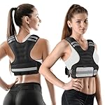 Weighted Vest Woman Adjustable Weights For Walking, 6-12lb/12-18lb, Weighted Vest Woman with 6 Ironsand Weights, Weight Vest For Women/Men, Weight Vest For Walking, Strength Training, Running