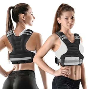 Weighted Vest Woman Adjustable Weights For Walking, 6-12lb/12-18lb, Weighted Vest Woman with 6 Ironsand Weights, Weight Vest For Women/Men, Weight Vest For Walking, Strength Training, Running