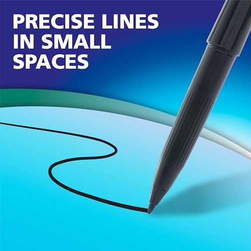 EXPO Wet Erase Markers, Semi-Permanent, Black, Ultra Fine Tip, 12 Count - For Writing on Glass, Whiteboards, Mirrors, Calendar, Labeling, Organizing - image 9
