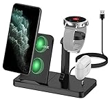 Kartice Charger Stand Compatible with Fossil Gen 5 44mm 42mm Charger Multiple Charger 3 in 1 Wireless Charging Station Stand for Fossil Gen 4/Airpods Pro/iPhone 12/Gen 5 Garrett Carlyle Charger