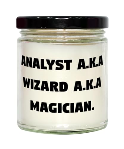 Sarcastic Analyst Gifts, Analyst A.K.A Wizard A.K.A Magician, Analyst Scent Candle from Friends, Gifts for Coworkers