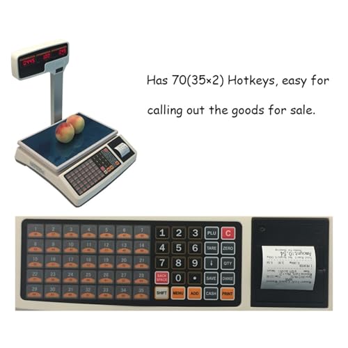 Báscula digital de 30 kg con caja registradora y software de punto de venta 3