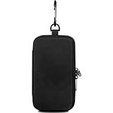 SafeDelux Smell Proof Bag Odorless Smoking Tobacco Bags, Pocket Size Odor Proof Pouch Durable Medicine Organizer with Carbon Lined 6.5x3.5 inch, Odor Resistant Container Case(Pure Black) (Black)