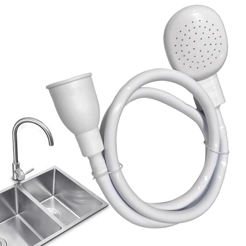 6.56FT/2M Sink Spray Hose,Faucet Sprayer Hose,Sink Hose Attachment for Portable Hand Held Shower Head Sprayer,Shampoo Sprayer Hose for Bathing Baby,Pets,Washing Hair,Rinsing Vegetables