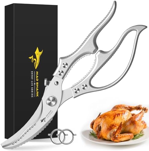 MAD SHARK Heavy Duty Poultry Shears, Kitchen Shears with Non-Slip...