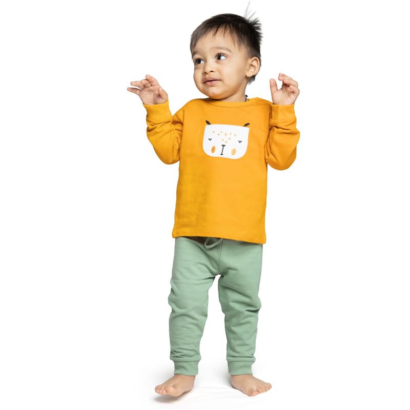 Image of Real Basics Unisex Cotton Fleece Full Sleeve Track Suit for Boys & Girls