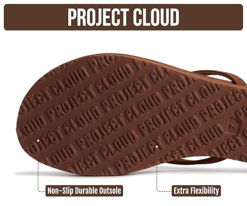 Image of Project Cloud Platform Sandals Women Memory Foam Flip Flops (ELEVATION) | Durable and Lightweight Non-Slip Sole Summer Thong Sandals - Platform Flip Flops for Women Everyday Comfort Daily.