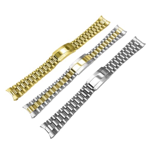 Bracelet montre métal boucle cachée sangle de remplacement robuste 20mm 21mm - 3