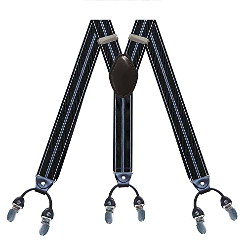 Bretelles pour homme élastiques larges de 3,5 cm en forme de Y réglables