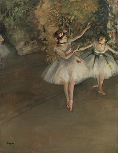 Pintura mural Dos bailarinas de Edgar Degas, cuadro vintage decorativo de 60x90cm
