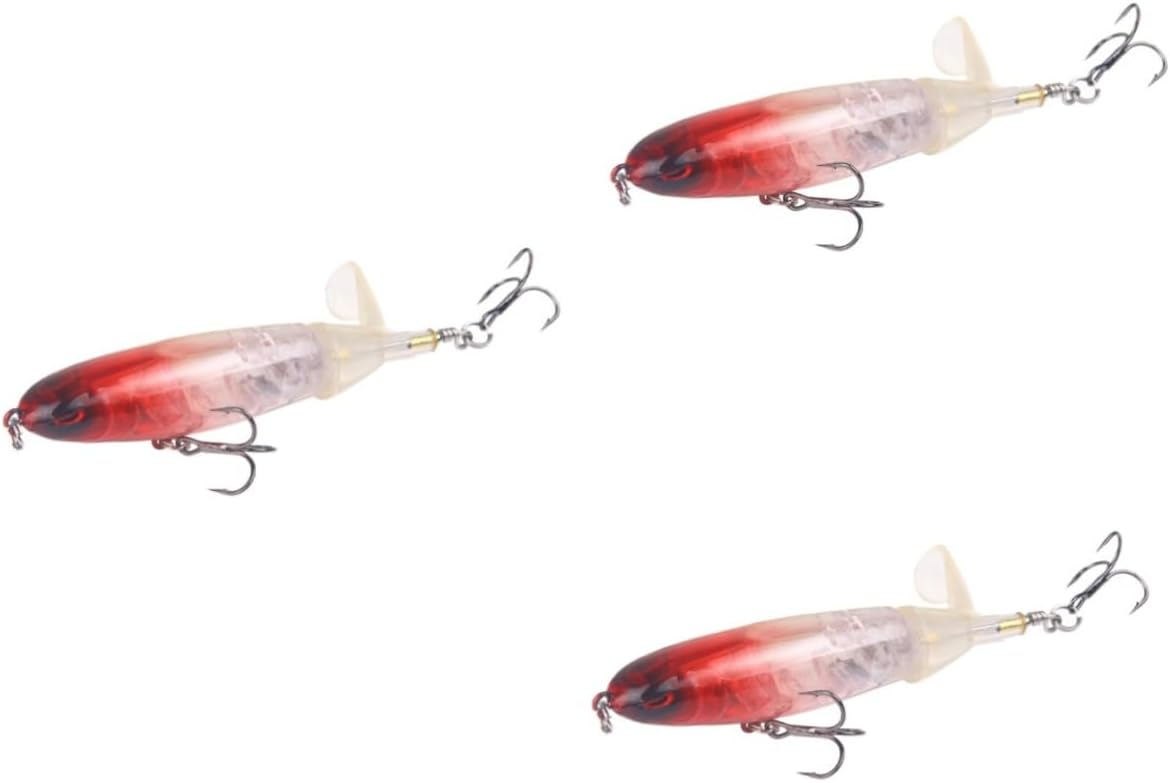 BCOATH 3pcs Bass Fishing Lures Baits Fishing Bait Saltwater Fishing Hook Bass Lures Mighty Bites Fishing Lures Fresh Water Fishing Tackle Fishing Lure Hook Carp Tackle Treble Hook Red