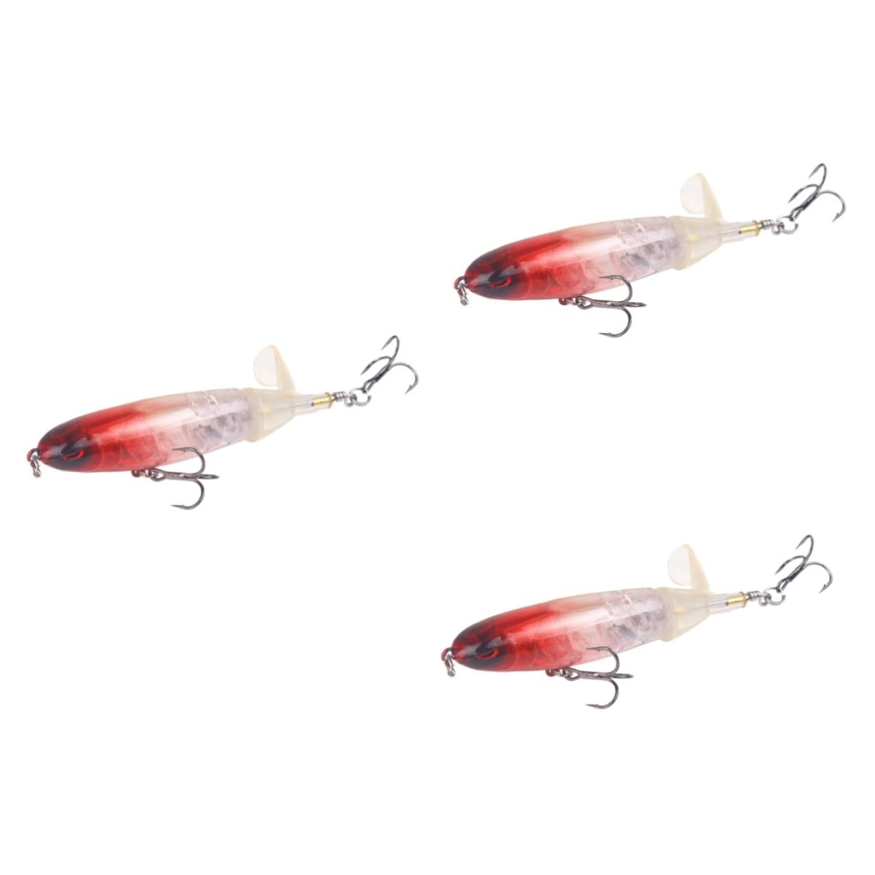 BCOATH 3pcs Bass Fishing Lures Baits Fishing Bait Saltwater Fishing Hook Bass Lures Mighty Bites Fishing Lures Fresh Water Fishing Tackle Fishing Lure Hook Carp Tackle Treble Hook Red