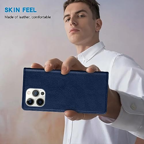 Image of ZZXX for iPhone 13 Pro Max Wallet Case Strong Magnetic 6.7 inch,Blue