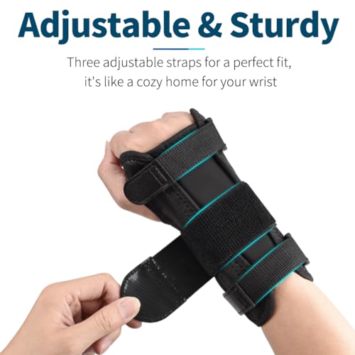 Apasiri Wrist Brace(2 PCS), Wrist Splint Fits Right/Left Hand for Carpal Tunnel Arthritis, Tendonitis, Sprain - Image 3