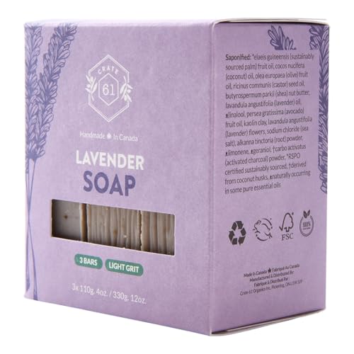 Crate 61 Organics LAVENDER3PK Handmade Vegan Natural Bar Soap Cold Pressed thumb #1