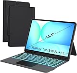 for Galaxy Tab S10 FE+ 13.1 inch Keyboard Case - Folio Combo 7 Color Backlit Tablet Book Cover with Smart Touchpad - Galaxy Tab S10 FE Plus 13.1