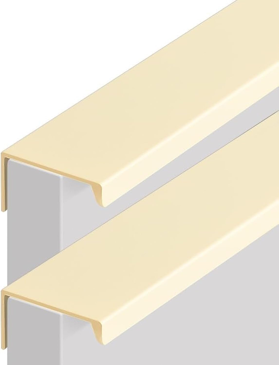 Helle Gelbe Küchengriffe Versteckte Schubladengriffe Möbel Türgriffe 2 Stück Aluminiumlegierung für Schränke Kleiderschrank, Length 1000mm, Length 1000mm