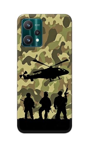 Image of Printed Hard Back Cover Case for Realme 9 Pro 5G Back Cover (Army) -1111