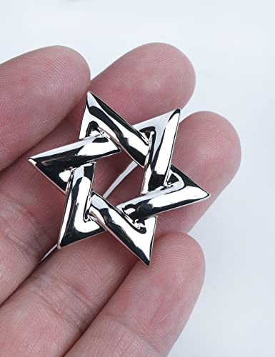 Image of Sparkle Crystal Star of David Brooch Pin Rhinestone Star Bouquet Brooch Pin Lapel Pins Spiritual Brooch Badge