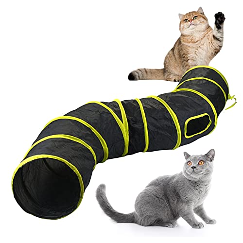 FAKEME Collapsible Cat Tunnel for Indoor Cats Rabbit Tunnel for Kitten Puppy Bunny