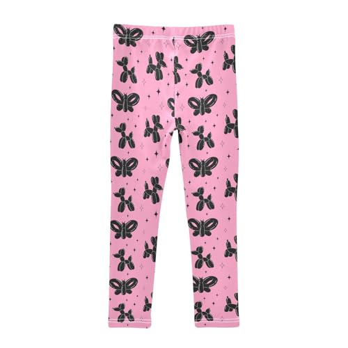 Inflatable Dog Butterfly Girls Leggings,Workout Leggings for Girls Toddler Athletic Leggings Size for 3-10T2