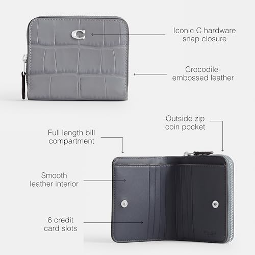 Coach Embossed Croc Billfold Wallet3