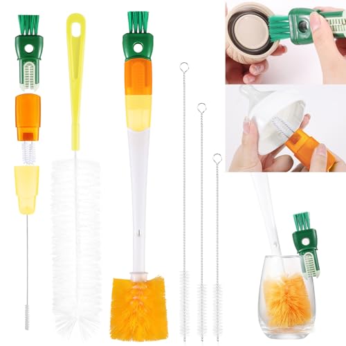 OUTXE 5 Pack Bottle Brush Cleaning Set, 5-in-1 Cup Cleaner Brush