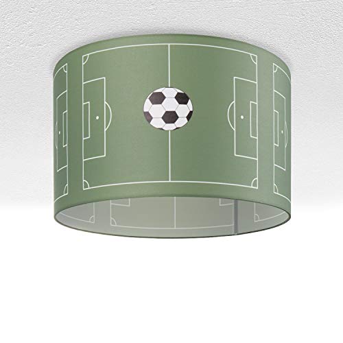 Preisvergleich Produktbild Paco Home Kinderlampe Deckenlampe LED Pendelleuchte Kinderzimmer Lampe Mond-Motiv, E27, Lampenschirm: Grün (Ø38 cm), Lampentyp: Deckenleuchte Silber