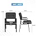 FDW Office Guest Chair Reception Chair Waiting Room Chairs with Padded Armrest PU Leather for Home Office Reception Meeting Room Chair Lobby No Wheels, Black
