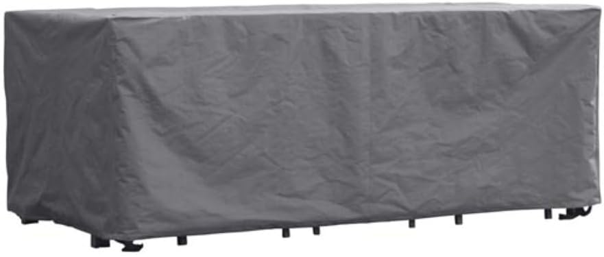 Perel Garden Rectangular Lounge Set L Ocgs L Protective Case Cover – Black, 245 x 150 x 95 cm