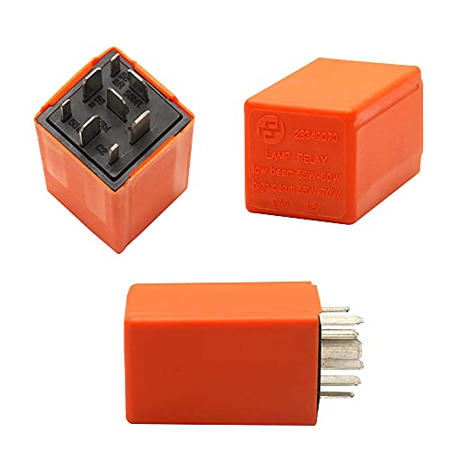 Rdbs 12V Headlight Relay Control Replacement Fit For Saab 9-5 9-3 9000 900#4109070 Bulbs Electronic Fix Accessories (Yellow) #TOP1