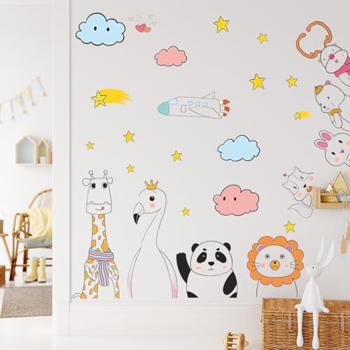 Vinilos decorativos adhesivos animales de jungla para pared miniatura 4