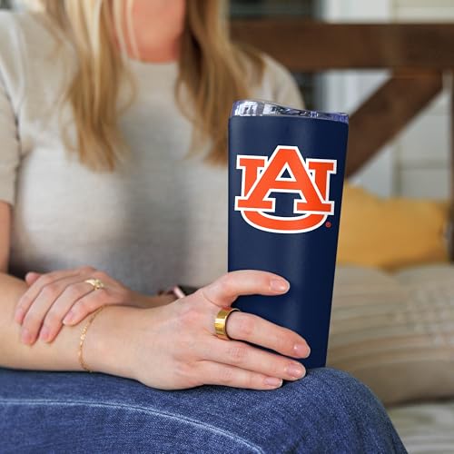 Image of Logo Brands NCAA 20 oz Powder Coat Stainless Tumbler -Double-Wall Insulated Everday Tumbler for Hot or Cold Drinks, High Lip Lid, Team Color