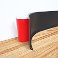 NeatiEase Flexible Baseboard Molding Trim, 4 Inch(W) x 20 Feet(L) Self-Adhesive Vinyl Wall Base Cove Base, Peel and Stick Rubber Wall Base Moulding Trim for Easy Installation (Black)
