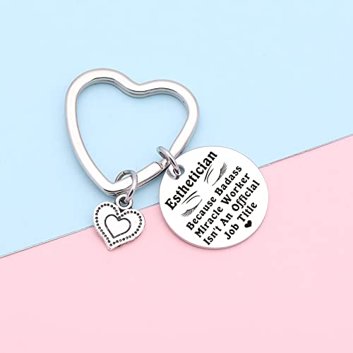 7RVZM Esthetician Thank You Gift Beautician Jewelry Esthetician Christmas Keychain BFF Gift4