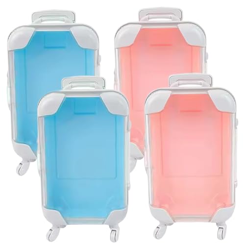 Mini boîte de faveur avec roule style valise miniature bicolore